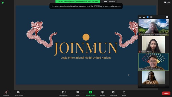 JOINMUN 2022 Model United Nations to be held in October 2022 