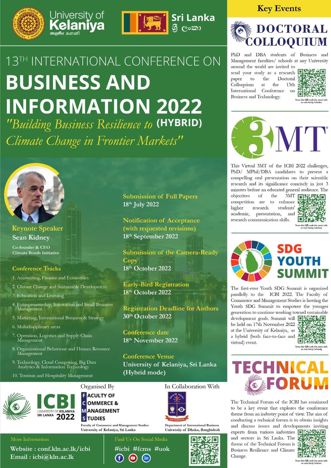 13th International Conference on Business and Information 2022