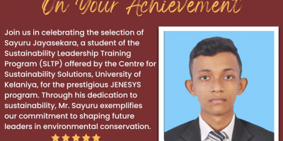 Sayuru Jayasekara Selected for Prestigious JENESYS Program